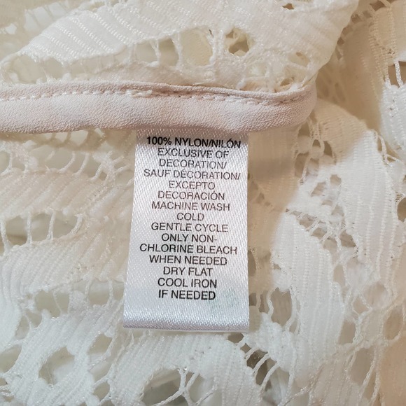 LOFT | PEPLUM CROCHET LACE SLEEVELESS WHITE SHEER BLOUSE TOP WOMEN'S SIZE XS - Picture 10 of 14